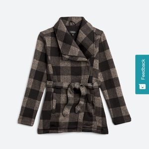 Brand new plaid trench jacket.